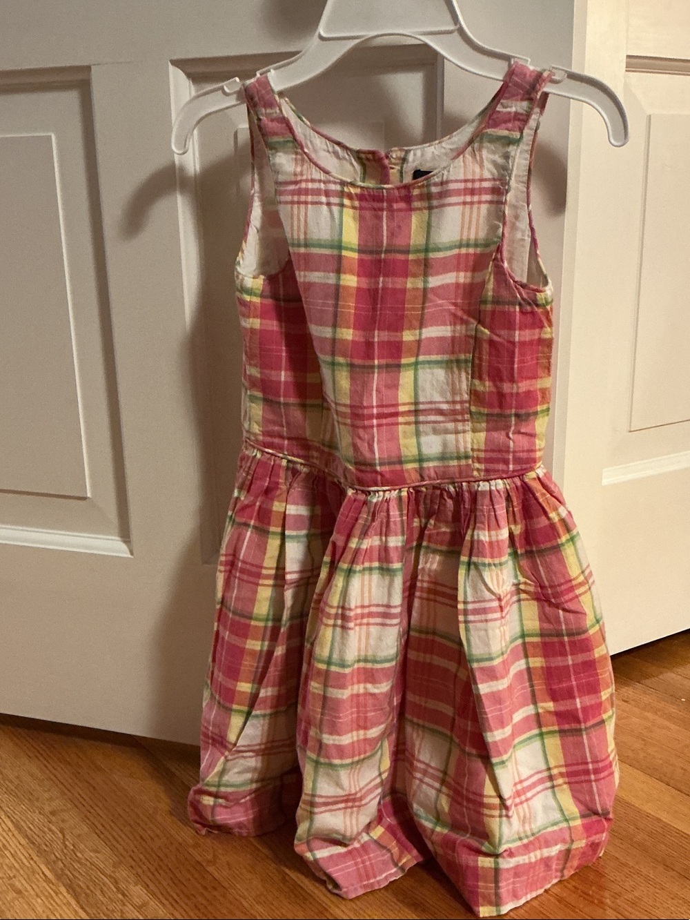Polo by Ralph Lauren Pink Plaid Sleeveless Cotton Dress